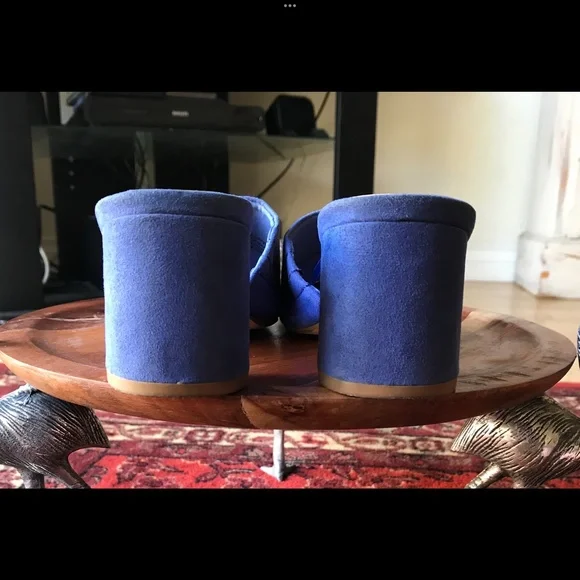 🎉HP🎉 EXPRESS Cornflower Periwinkle Block 2.5” Heels Size 7 - Picture 5 of 7